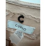 cupio Cream Floral Lace Upper Sleeveless Tank Top Women's Size Medium M Photo 3