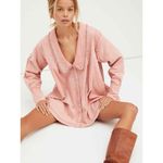 Free People NWOT  Charlie Denim Button-Down Shirt Rose XS EXTRA SMALL Photo 1