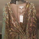 Ted Baker 💕💕 Pipii Sequin Mini Cocktail Dress Light Pink Gold Metallic NWT Photo 13