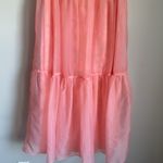 Ulla Johnson Polline Sheer Tiered Organza Midi Dress in bubblegum 6 Photo 4