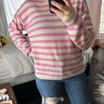 Rae Feather Women’s Small Pink White Cashmere Sweater Photo 0