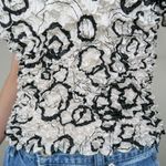 Vintage 90s Black & White Abstract Bubble Popcorn Shirt Size M Photo 4