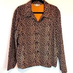 Briggs New York Vintage Briggs Leopard Print Blazer Blouse Jacket Photo 0