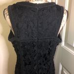 Suzanne Betro Susanne Betro Black Crochet Lace Sleeveless Dress with Zippered Back Size Medium Photo 6