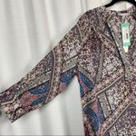 Lavender Brown Stitch Fix Burgundy Jenna Split Neck Silk Blouse Sz.M NWT Photo 2