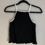 Black & White High Neck Ruched Tank Top Size M Photo 1