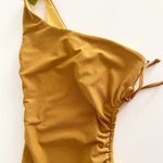 One Piece Jade swim swimsuit asymmetrical mustard yellow XS new Photo 2