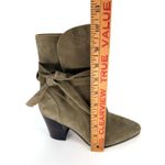 Banana Republic  Womens Sz 7 Canton Olive Green Suede Tie Ankle Boots Block Heel Photo 9