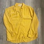 Cloth & Stone Anthropologie  Landry Buttondown gold Blouse Shirt Sz Small Photo 11