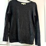 Loft  Scoop Neck Black Sweater with White‎ Speckles Cotton Blend size XS Photo 0