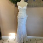 NWOT Lulus Eternal Passion White Lace Bustier Peplum Mermaid Maxi Dress Photo 2