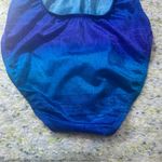 Vintage 90/00s High Leg One Piece Bathing Suit. Blue Geometric. Size: Small. Photo 5