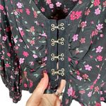 For Love & Lemons Isabella Ruched Corset Hook and Eye Top in Cherry Blossom Photo 7