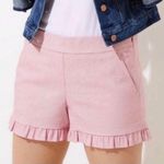 Loft NWT  side zip ruffle hem dress shorts 14P Photo 0