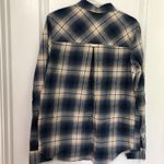 Bass Outdoor Womens Shirt S‎ Blue Bflex Plaid Button Up Pocket Long Sleeve NWT Photo 1