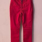 Charlotte Russe Refuge Dark Red 3-Button High Rise Skinny Jeans Size 2 EUC Photo 12