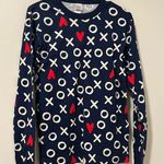 Hanna Andersson 100% Cotton XOXO Valentine’s Day Blue Long Sleeve PJ Shirt SzM Size M Photo 0