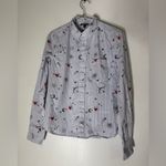 Topshop Long 2 Piece Collar Button Down Pajamas Set Hearts Size 4 Photo 4