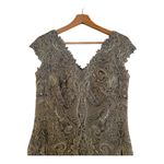 Tadashi Shoji  V Neckline Corded Embroidery Lace Dress Size 10 Photo 5