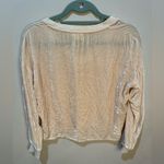 Nation Ltd  Velvet Silk Nadira Pullover Long Sleeve Shirt Womens‎ XS Cream Photo 2