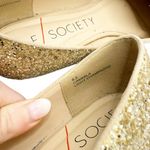 Sole Society  Cammila Gold Glitter Pointed Toe Flats Size 8.5 Photo 1