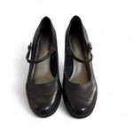 Croft & Barrow vintage y2k‎ Black  leather mary jane pumps size 8. Photo 2