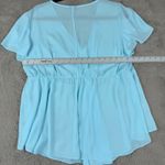 Torrid  Romper - Baby Blue, Flutter‎ Sleeve, Plus Size - Size 0 Photo 1