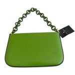 Kate Spade Madison Saffiano Pochette Bag + Card Holder Resin Chain Turtle Green Photo 9