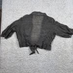 Eileen Fisher  Women's Tie Front Shrug Cardigan Grey Linen Blend 1X Photo 7