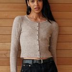 Jenni Kayne Taupe Cashmere Cardigan Photo 2