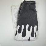 Smiley World Charcoal Gray Dripping Smiley Face Sweatpants Joggers Size Medium Photo 9