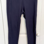 Ivory Ella  Dark Blue High-Waisted Leggings w/Elephant logo SMALL Photo 0