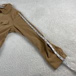 Apparenza Stretch Velour Jacket Womens Size M Tan Zip Front Pockets Western Chic Brown Size M Photo 6