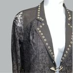 Midnight velvet Black Women's gothic Coat Size M Photo 2