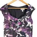 Dress Barn Floral Sheath Dress Purple Black Sleeveless Career Workwear 16 Photo 3