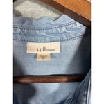 J.Jill Denim Dress M Sleeveless Button Down Pockets Casual Summer Photo 2