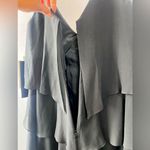 Vtge Daymor Womens 100% silk Black Elegant V neck Ruffle Layered Dress Sz 4 Maxi Photo 8