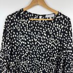 Hayden  Womens‎ Black Leopard Asymmetrical Flounce Hem Dress Sz L Oversized Flowy Photo 4