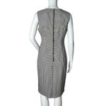 Calvin Klein Sheath Dress Black White Houndstooth Print Sleeveless Size 4 Photo 2