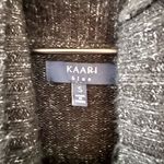 Kaari Blue  Turtle Neck Tunic Sweater in Dark Gray with White Specks Size S Photo 3