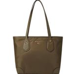 Michael Kors NWT MICHAEL  Eva Small Nylon Olive Green Top Zip Tote Purse Bag Photo 0