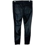 WHBM The Skinny Black Coated High Rise Jeans Size 6 Short Photo 5