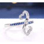 Boutique NEW HEART HALO RING, WHITE GOLD PLATED 925 SILVER, LOVE RING, CUTE RING, SIZE 6 Photo 9