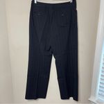 Nine West Black Wide Leg Dress Pants Pink Pinstripes, Size 14 Photo 4