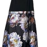 City Chic Sz L / 20 Sleeveless Midi Long Dress Floral Skirt Black Top Photo 0