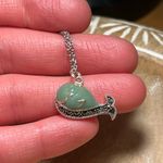 Hallmark  Marcasite Green Whale 925 Sterling Silver Necklace Photo 7