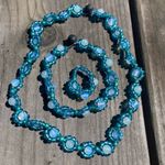 Aquamarine and Opalite jewelry set Photo 3