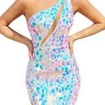 Rachel Allan 40258 Scuba Homecoming Dress White Multi Size 16W Photo 0