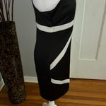 Bisou Bisou Black and White Halter Sheath Mini Dress Photo 4