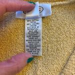 Talbots  Vintage Sweater Vest Yellow Floral Leaf Fall Embroidered Womens Small Photo 6